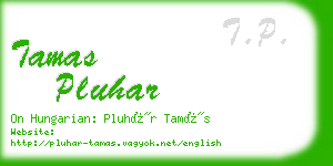 tamas pluhar business card